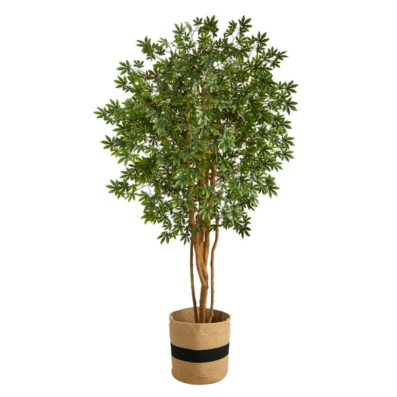 Nearly Natural 6ft. Japanese Maple Artificial Tree in Handmade Natural Cotton Planter