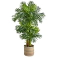 thumbnail image 1 of 6" Artificial Palm Artificial Tree in Natural Jute Planter, by Nearly Natural, 1 of 5