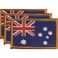 thumbnail image 1 of 6 Australia Flag Patches, Embroidered Iron On or Sew On, Measures 3.50" x 2.25", 1 of 1