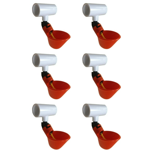 RAParts 6 Automatic Waterer Drinker Cups chicken Coop Poultry Chook Bird Turkey Drink