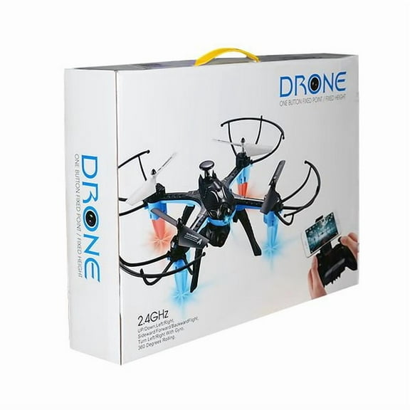 6 Axis-Gyro Drone One Button Fixed Point/ Fixed Height 2.4GHz Black