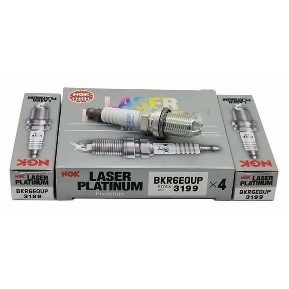 6-BMW Spark Plugs NGK OEM Double Laser Platinum BMW Upgrade Set for E39-E46-M54