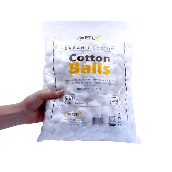 6 Bags, Cotton Ball, white, Medium size