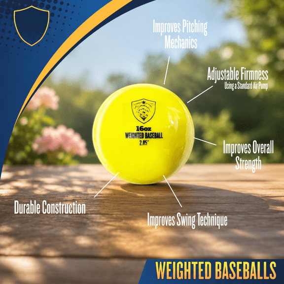 6-Ball Bundle 16 oz Weighted Baseballs for Hitting All Skill Levels