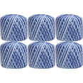 thumbnail image 1 of 6 Ball Pack Threadart 100% Pure Cotton Multicolor Crochet Thread - Size 3 - Color 49 - Variegated Denim Blues, 1 of 8