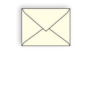 #6 Baronial Envelopes, 4-3/4" x 6-1/2", 28#, Recycled, Creme, Diagonal Seam, Pointed Flaps Down (Box of 250)
