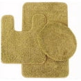 thumbnail image 1 of #6 Bath Mat, Contour Mat, and Lid Cover, with Rubber Backing Bathroom Set 3 Piece Solid Assorted Colors (Gold Honey), 1 of 4