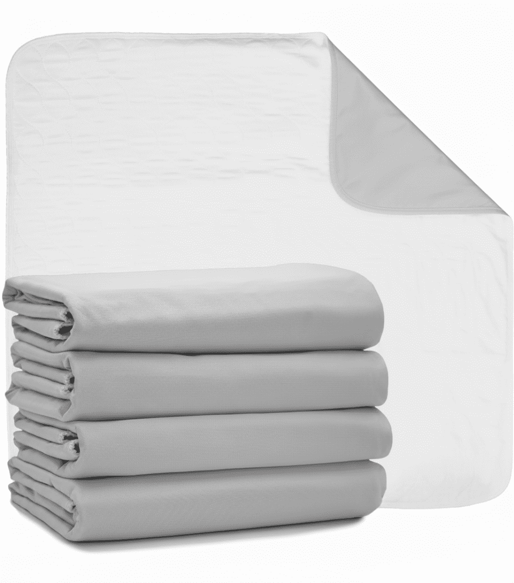 6 Bed Pads Washable Incontinence Underpad Chucks 34 x 36 - Gray