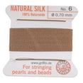 thumbnail image 1 of #6 Beige Griffin Silk Bead Cord (2 Meters), 1 of 1