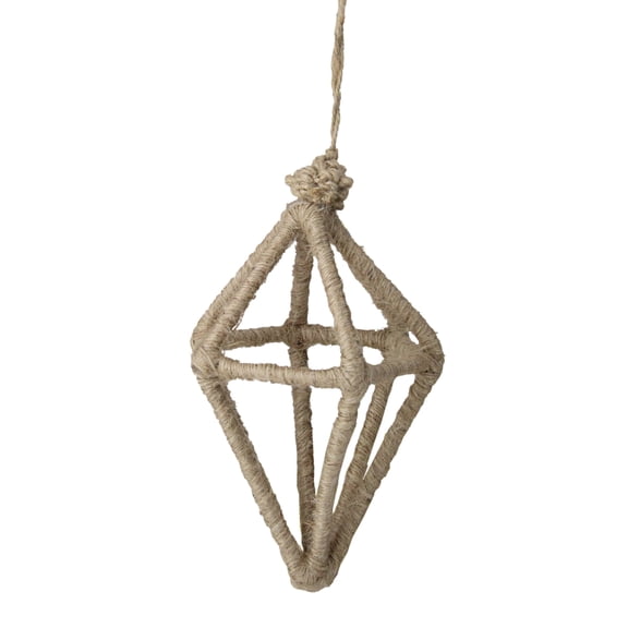 Allstate 6" Beige Jute Wrapped Open Kismet Christmas Ornament