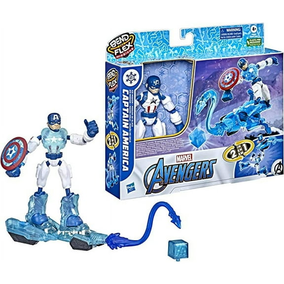 6" Bend and Flex Avengers Captain America Ice Mission Figure