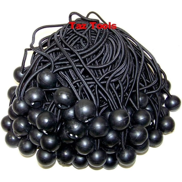 50pcs 6" Black Ball Bungee Bungie Cord Heavy Duty Canopy Tarp - Foto 8