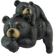 6 Black Bear Shelf Snoozers Rustic Home Office Decor Figurine