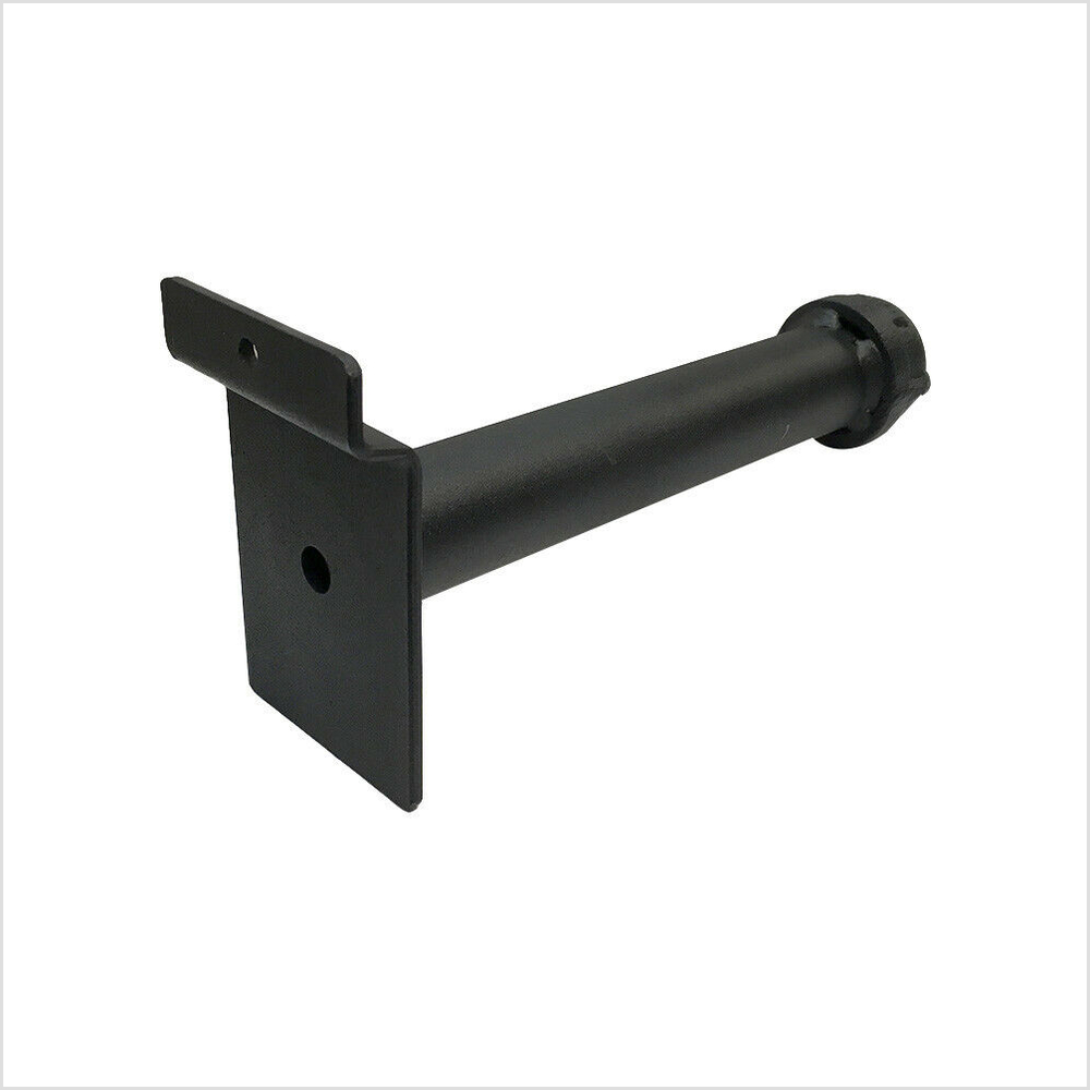 6" Black Slatwall Pipe Straight Faceout Hook Shelf Support Pipe Line