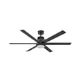 thumbnail image 1 of 6 Blade Ceiling Fan with Light Kit in Industrial Style-17 inches Tall and 60 inches Wide-Matte Black Finish Bailey Street Home 81-Bel-4948109, 1 of 1