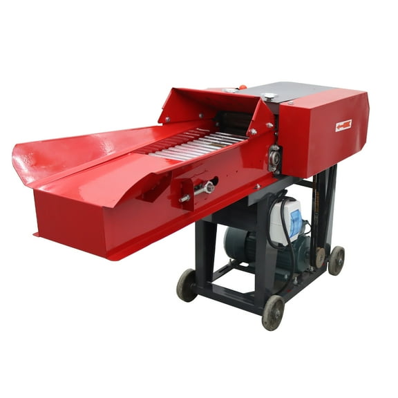 6-Blade Grass Cutting and Silk Kneading Integrated Machine 220V Hay Crusher with Conveyor Belt