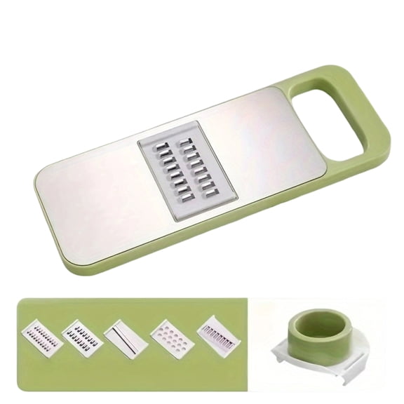 6-Blade Mandoline Slicer with Slide-On Hand Guard - Vegetable Slicer, Carrot Shredder,Safe Potato/Garlic Slicer Vegetable Cutter, Waffle Fry Cutter
