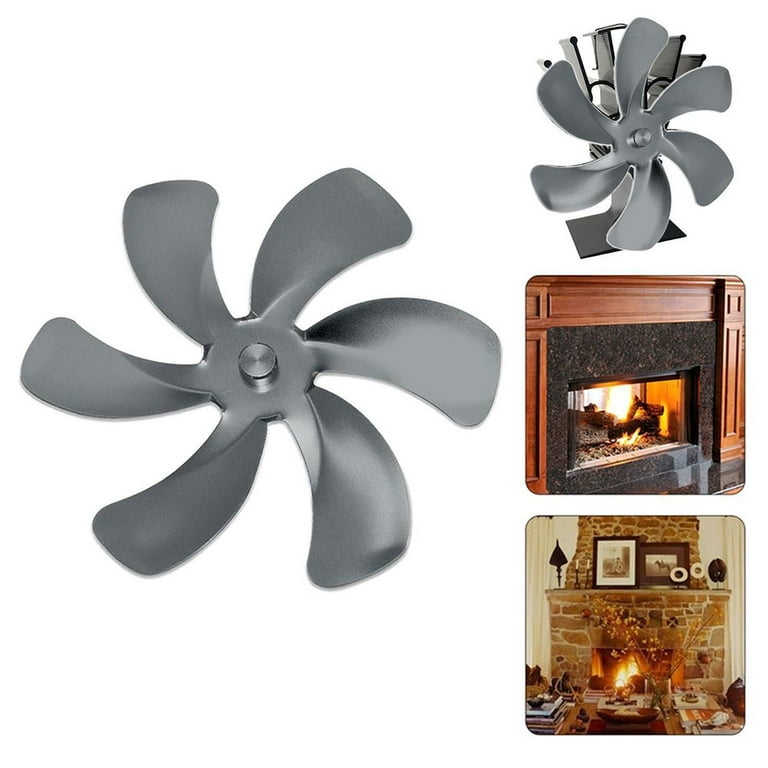 TCFUNDY Wood Stove Fan, 6 Blades Heat Powered Fireplace Fan for Wood  Burning Stove, Eco Stove Fans Warm Air Circulation for Home Wood/Log