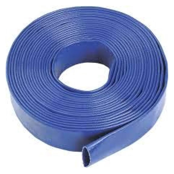 6" Blue Layflat Water Discharge Hose 60 PSI (10 ft. Length)