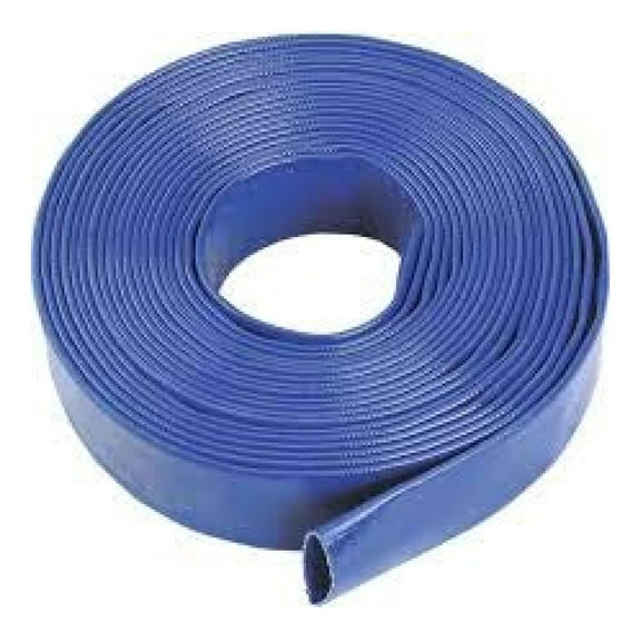 6" Blue Layflat Water Discharge Hose 60 PSI (10 ft. Length)