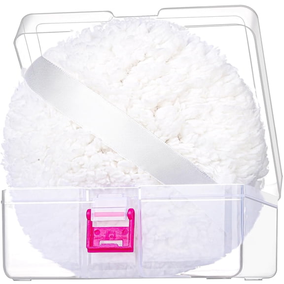 6" Body Powder Puff, Powder Puff for Body Powder and Container, Fluffy Soft Large Powder Puff for Dusting White : Beauty & Personal Care