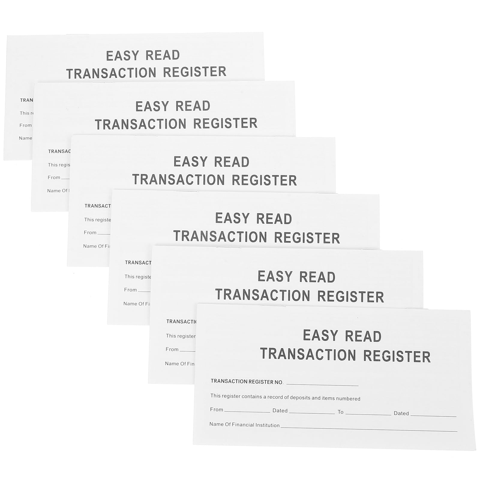 Bank Check Notebook 6 Books Personal Financial Management Notebook Check Register White ...