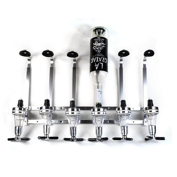 6 Bottle Liquor Dispenser Alcohol Drink Bar Beverage Whiskey Shot Stand Home HOT