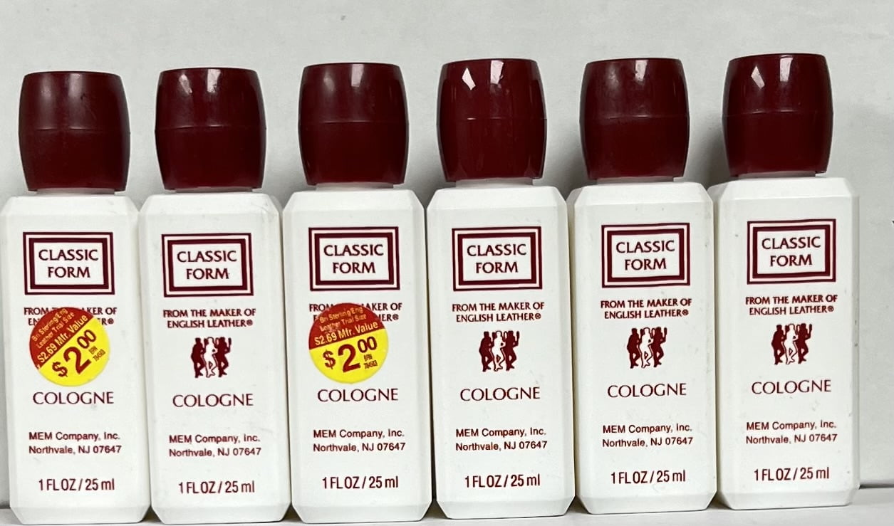 6 Bottles CLASSIC FORM cologne from the makers of English Leather 1 oz ...