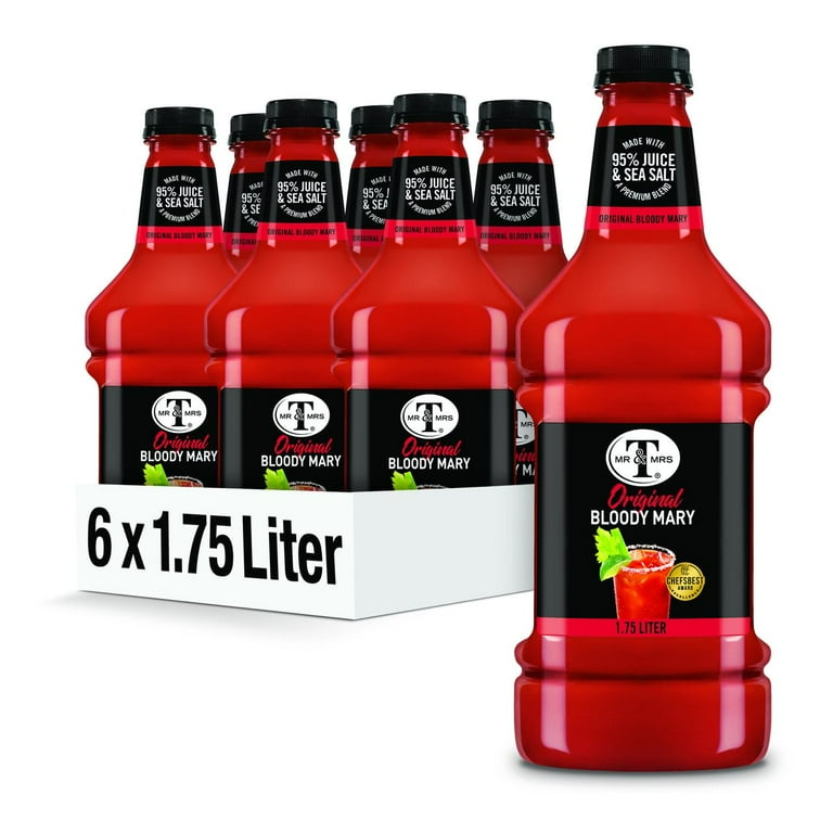 6 Bottles) Mr & Mrs T Original Bloody Mary Mix, 1.75 L - Walmart.com