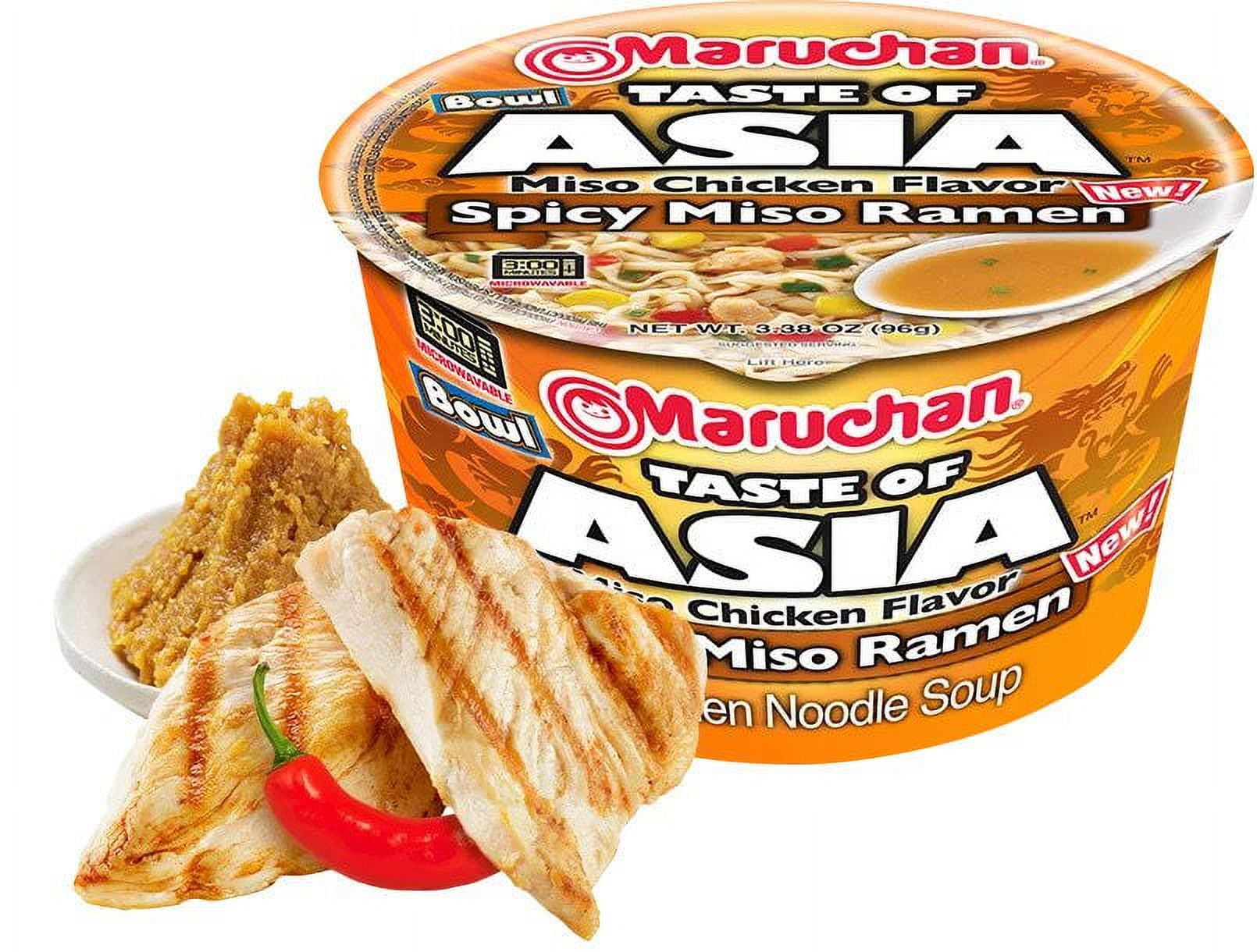 maru189ページ 6 Bowls) Maruchan Taste of Asia Spicy Miso Ramen Noodles, 3.38 oz