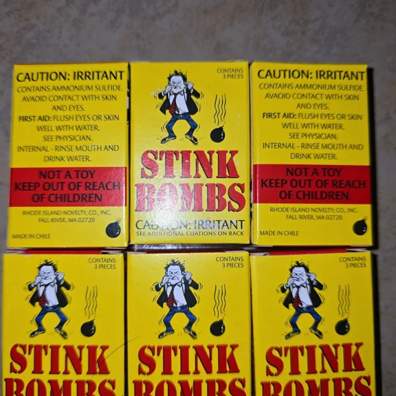 6 Boxes 18 Stink Bombs Rotten Egg Nasty Smell Funny Prank Joke Gag Gift