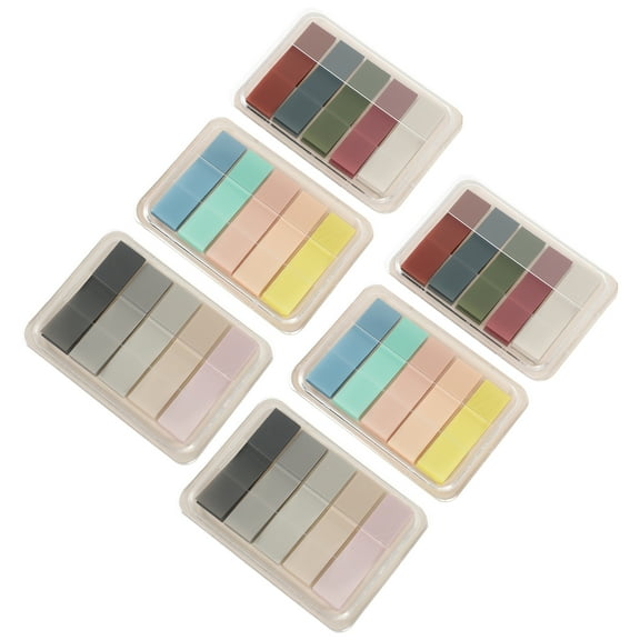 6 Boxes Packed 100 Sheets/box Portable Reading Strips Colored Sticky Tabs Notetaking Notes Index Labels Highlighter Bookmarks Household Office