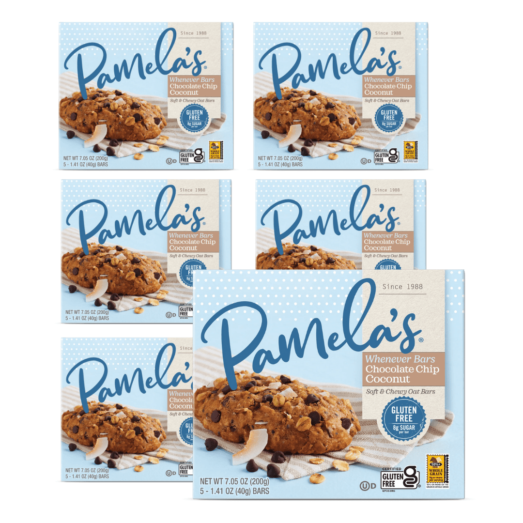 Pamela's Gluten-Free Chocolate Chip Coconut Whenever Bar, 7.05 oz Box (Pack of 6)