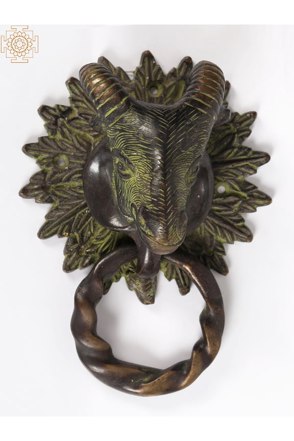 6" Brass Goat Door Knocker
