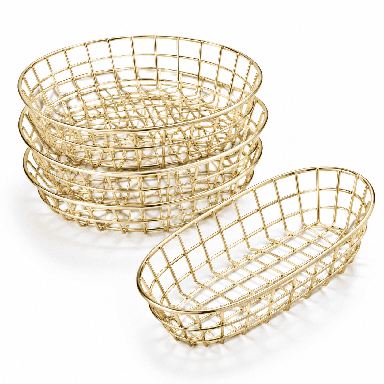 6 Bread Basket For Serving Wire Small - Walmart.com