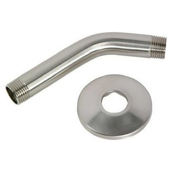 6" Brushed Nickel Shower Arm With Flange, Delta, 543-197