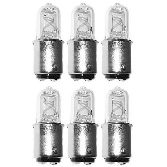 6-Bulbs Anyray A1772Y 35 Watt JD Type BA15D 35W DC Bayonet Base T4 Halogen Light Bulb, CLEAR 35Watts