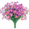thumbnail image 1 of 6 Bundles Artificial Daisy Mums Flowers Outdoor Fake Fall Flowers for Decoration No Fade Faux Plastic Autumn Flower Garden Porch Window Box Décor, 1 of 8