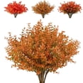 thumbnail image 1 of 6 Bundles Artificial Fall Flowers, Outdoor Flowers Shrubs for Autumn Floral Arrangement Hanging Baskets Home Garden Decor (Fall ), 1 of 8