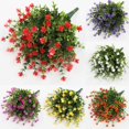 thumbnail image 1 of 6 Bundles Artificial Flowers for Outdoor/Indoor, UV Resistant No Fade Plants, Flowers for Garden, Porch, Window Box, Home, Farmhouse, Wedding & Hanging Planter Decor (6 Colors), 1 of 9