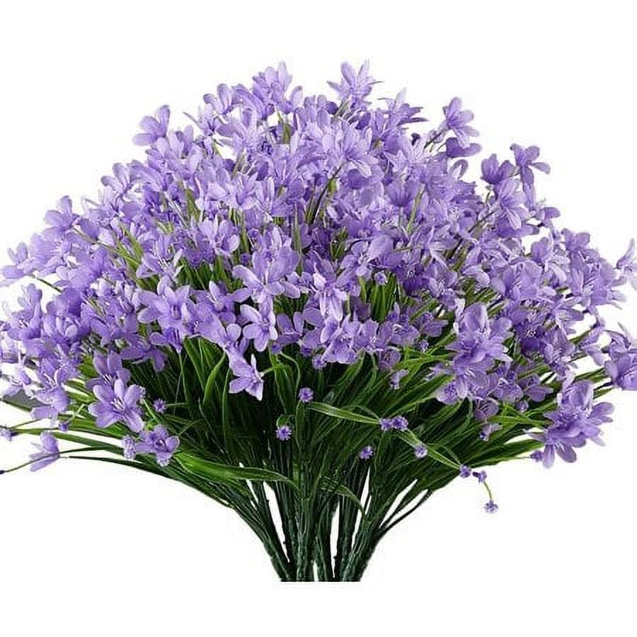 6 Bundles Artificial Flowers Outdoor UV Resistant Fake Plants Faux