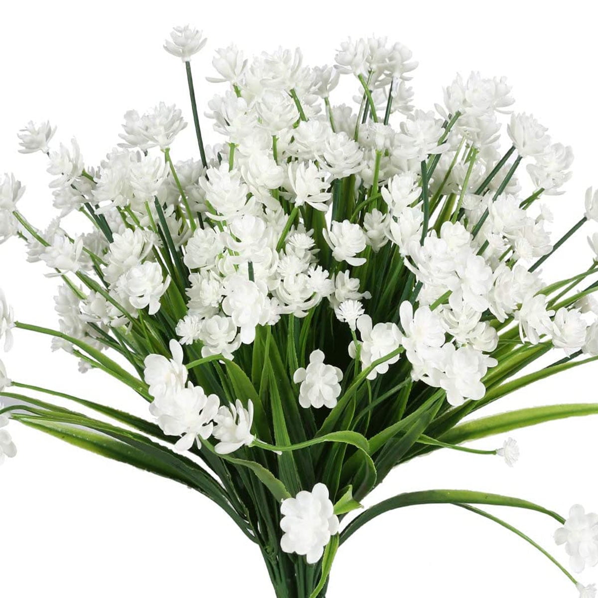 6 Bundles Artificial Flowers for Outdoors UV Resistant Flowers Spring ...
