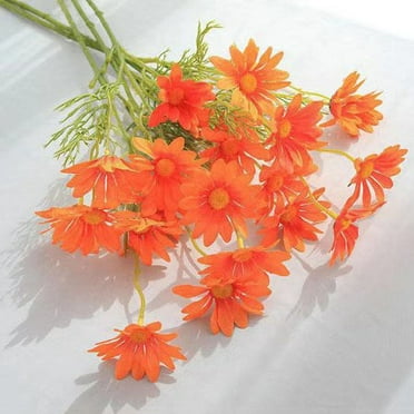 6 Bundles Artificial Flowers Silk Daisy Artificial Gerber Daisy for Home Decoration, Artificial Daisy for Wedding Decoration