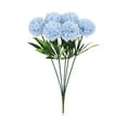 thumbnail image 1 of 6 Bundles Artificial Flowers UV Resistant Outdoor Plants No Fade Faux Plastic Shrubs Fake Silk Flowers Window Box Garden Porch Home Decoration (Blue), 1 of 5