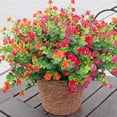 thumbnail image 1 of 6 Bundles Artificial Flowers UV Resistant Realistic Faux Plants Fake Flowers for Outdoor Porch Planters, Spring Summer Home Living Room Office Garden Decorations (Multi-color-Eucalyptus), 1 of 8