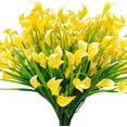 thumbnail image 1 of 6 Bundles Calla Lily Artificial Flowers Outdoor Decorations, Fake Flowers No Fade UV-Resistant Faux Plastic Flower Indoor Outside Hanging Planter Home Kitchen Garden Porch Decor (Yellow), 1 of 17