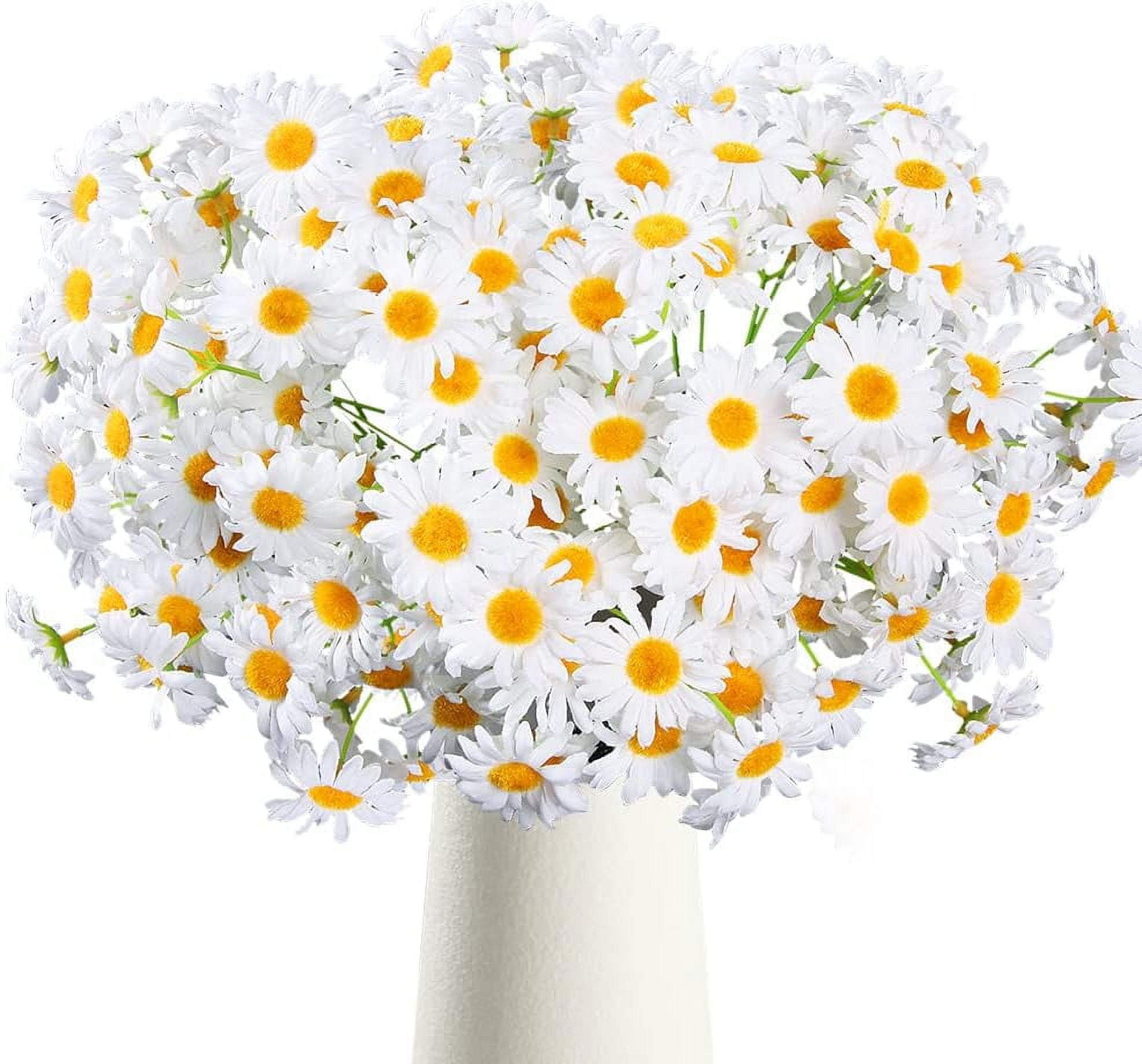 6 Bundles Wildflowers Fake Daisy Outdoor Artificial Flowers UV