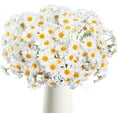 thumbnail image 1 of 6 Bundles Wildflowers Fake Daisy Outdoor Artificial Flowers UV Resistant Silk Wild Flower Bouquets Bulk Faux Plants Plastic Greenery for Decoration Vase Floral Spring Home Decor, 1 of 5