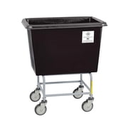 6 Bushel Elevated Poly Laundry Truck with Bumper, Black