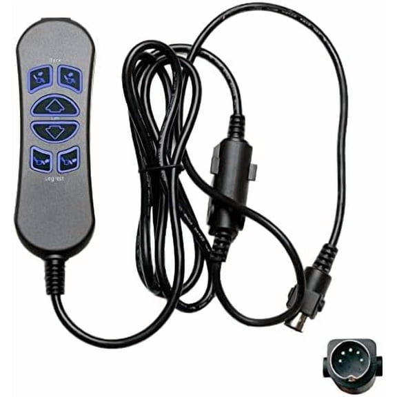 6 Button 5 Pin Prong MLSK89-A2 Hand Control Handset Remote with USB and Backlight for Lift Chairs Power Recliners
